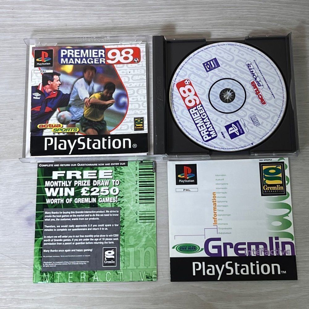 Premier Manager‎ 98 for Playstation 1 PAL Version Complete - Picture 3 of 6